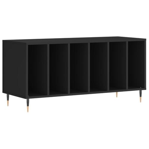 Vinylskab 100x38x48 cm konstrueret træ sort