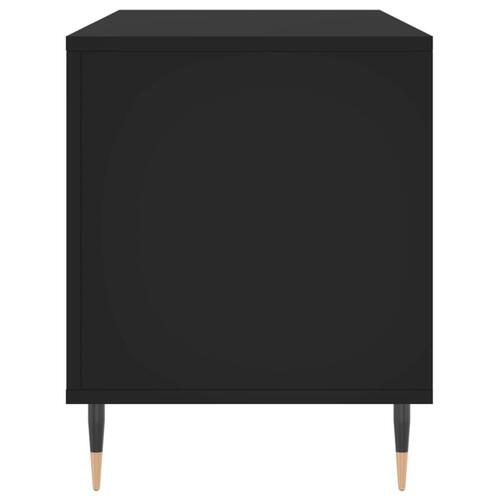 Vinylskab 100x38x48 cm konstrueret træ sort