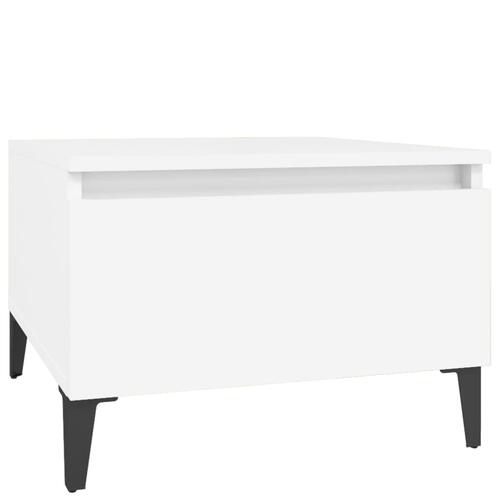 Sidebord 50x46x35 cm konstrueret træ hvid