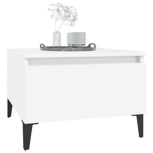 Sidebord 50x46x35 cm konstrueret træ hvid