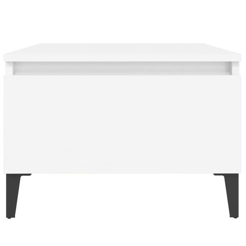 Sidebord 50x46x35 cm konstrueret træ hvid