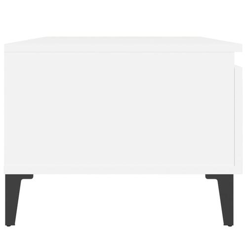 Sidebord 50x46x35 cm konstrueret træ hvid