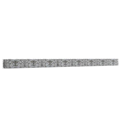 Gabionvæg med dæksler galvaniseret stål 900 x 50 x 50 cm