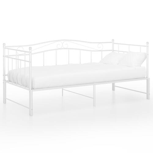 Sengestel til udtræksseng 90x200 cm metal hvid