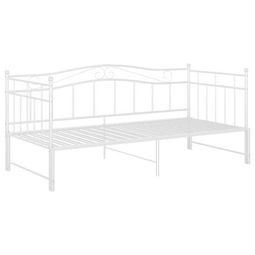 Sengestel til udtræksseng 90x200 cm metal hvid