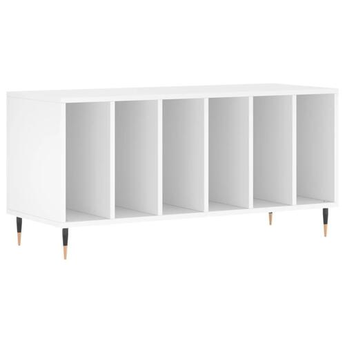 Vinylskab 100x38x48 cm konstrueret træ hvid