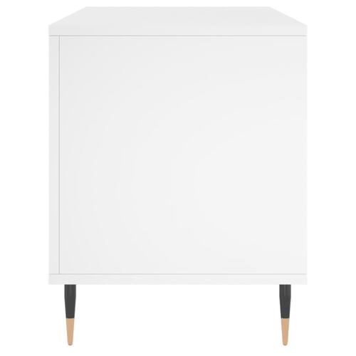 Vinylskab 100x38x48 cm konstrueret træ hvid