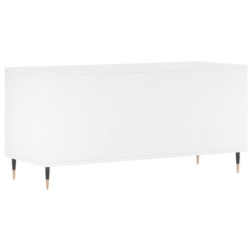 Vinylskab 100x38x48 cm konstrueret træ hvid