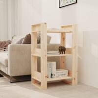 Bogreol/rumdeler 60x35x91 cm massivt fyrretræ