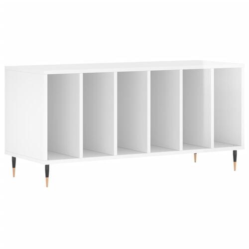 Vinylskab 100x38x48 cm konstrueret træ hvid højglans