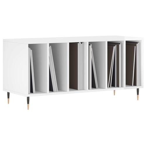 Vinylskab 100x38x48 cm konstrueret træ hvid højglans