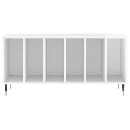 Vinylskab 100x38x48 cm konstrueret træ hvid højglans