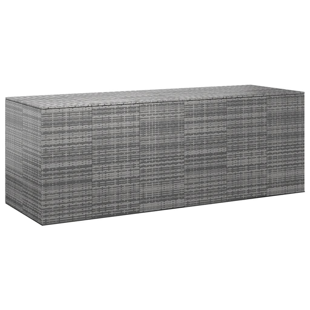 Hyndeboks 291x100,5x104 cm polyrattan grå