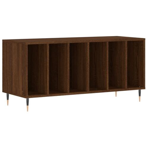 Vinylskab 100x38x48 cm konstrueret træ brun egetræsfarve