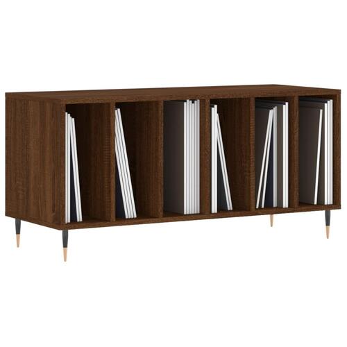 Vinylskab 100x38x48 cm konstrueret træ brun egetræsfarve