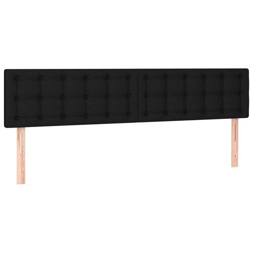 Kontinentalseng med madras 200x200 cm stof sort