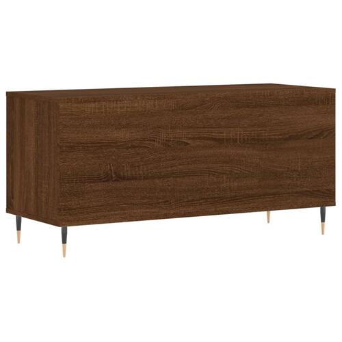 Vinylskab 100x38x48 cm konstrueret træ brun egetræsfarve
