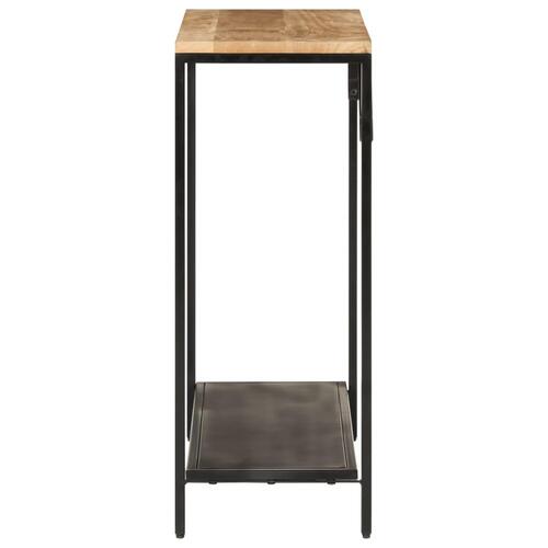 Konsolbord 90x30x75 cm massivt ru mangotræ og jern