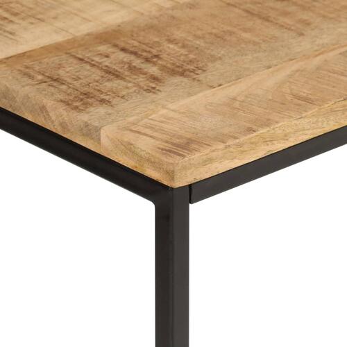Konsolbord 90x30x75 cm massivt ru mangotræ og jern