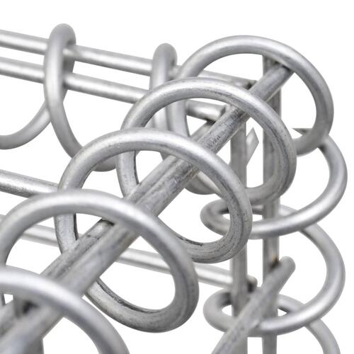 Gabionvæg med dæksler galvaniseret stål 300 x 50 x 100 cm