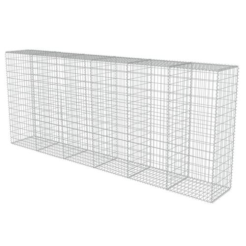 Gabionvæg med dæksler galvaniseret stål 300 x 50 x 150 cm
