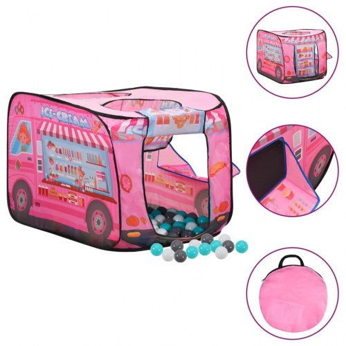 Legetelt til børn med 250 bolde - pink 70 × 112 × 70 cm