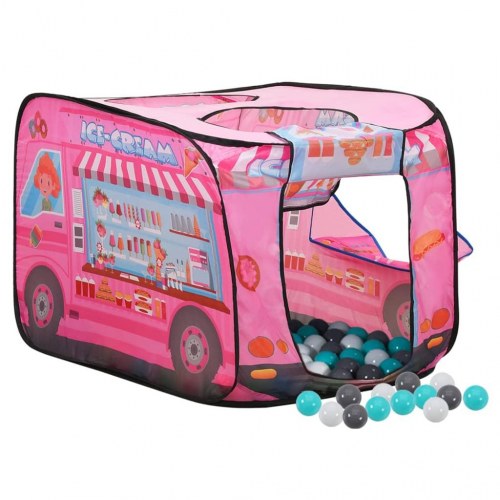 Legetelt til børn med 250 bolde - pink 70 × 112 × 70 cm