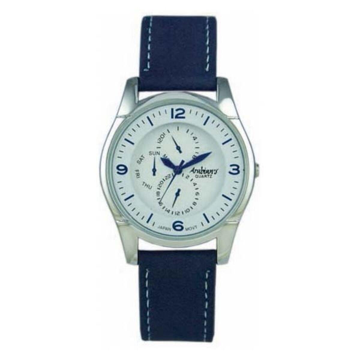 Arabians Unisex ur DBP2227W - armbåndsur, Ø 35 mm, sort læderrem