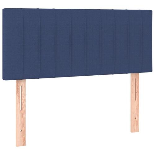Kontinentalseng med madras 90x190 cm stof blå
