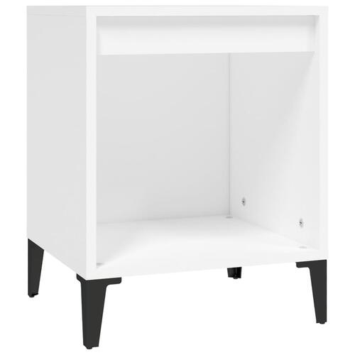 Sengeborde 2 stk. 40x35x50 cm hvid