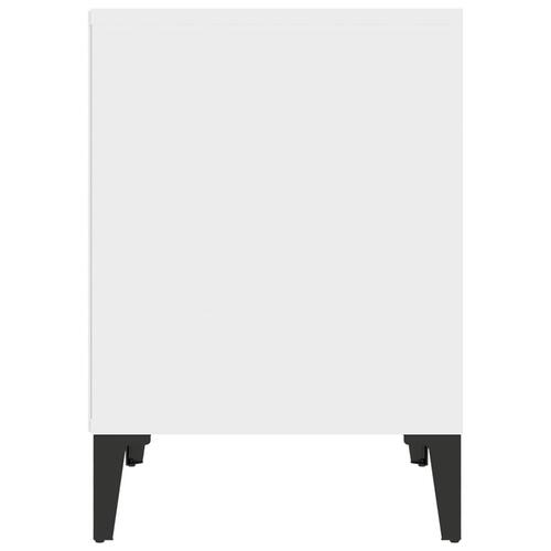 Sengeborde 2 stk. 40x35x50 cm hvid