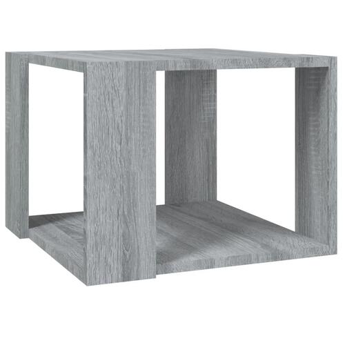 Sofabord 40x40x30 cm konstrueret træ grå sonoma-eg