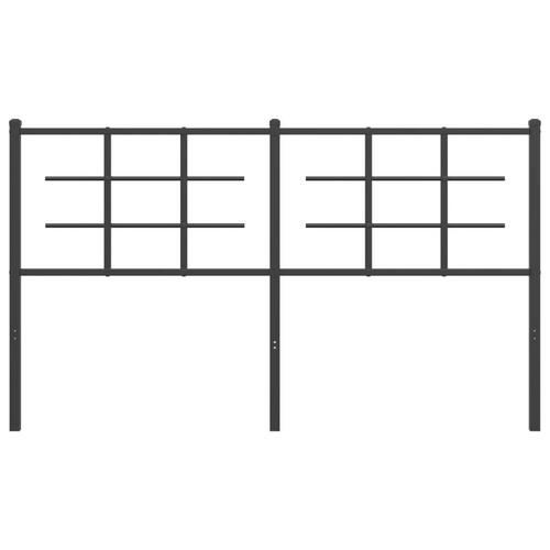 Sengegavl 160 cm metal sort