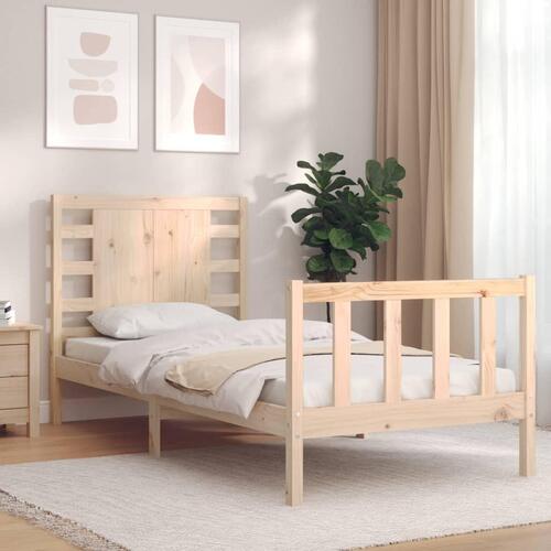 Sengeramme uden madras 90x200 cm massivt fyrretræ