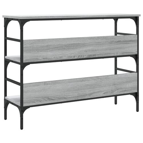 Konsolbord 100x32x75 cm konstrueret træ grå sonoma-eg