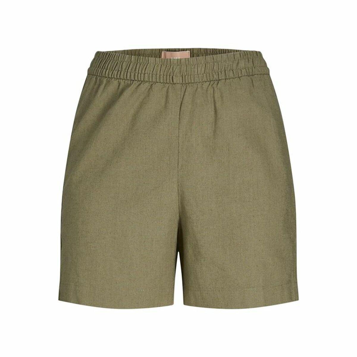 Jack & Jones dameshorts i hør - grøn (M)