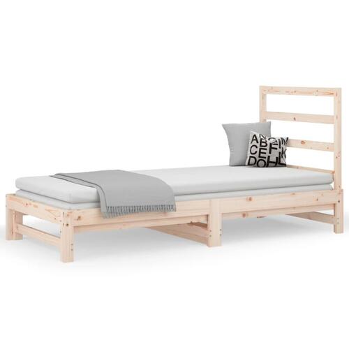 Daybed med udtræk 2x(90x200) cm massivt fyrretræ