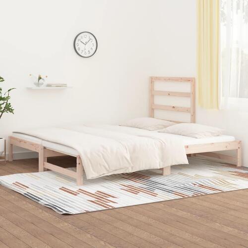 Daybed med udtræk 2x(90x200) cm massivt fyrretræ