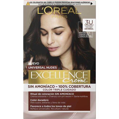Permanent Farve L'Oreal Make Up Excellence Mørk Kastanje