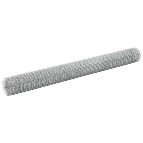 Hønsenet galvaniseret stål 25 x 1,5 m sølvfarvet