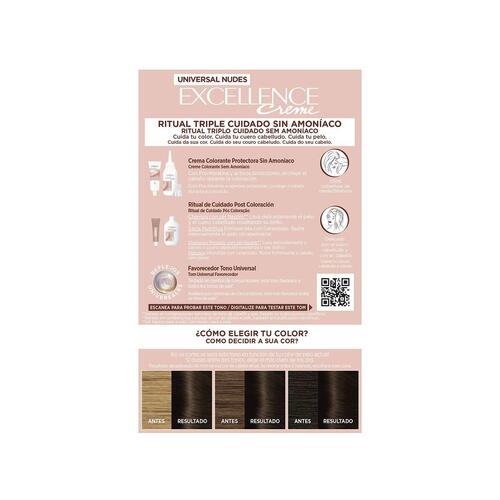 Permanent Farve L'Oreal Make Up Excellence Mørk Kastanje