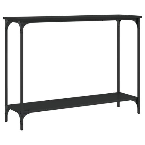 Konsolbord 101x30,5x75 cm konstrueret træ sort