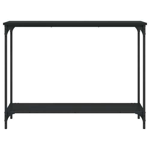 Konsolbord 101x30,5x75 cm konstrueret træ sort