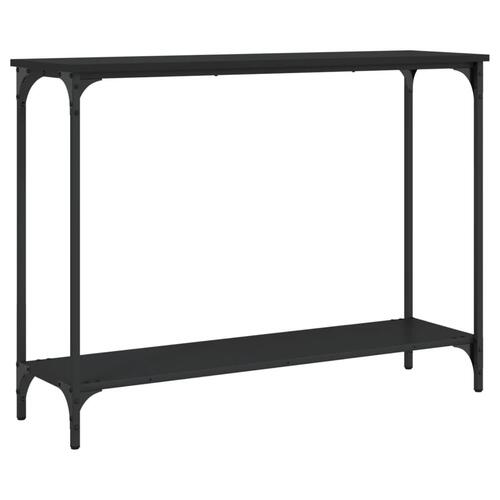 Konsolbord 101x30,5x75 cm konstrueret træ sort