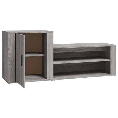 Skoskab 130x35x54 cm konstrueret træ grå sonoma-eg
