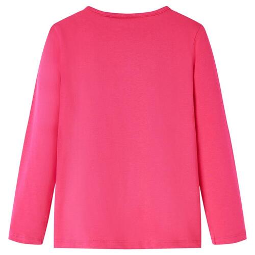 Langærmet T-shirt til børn str. 104 pink