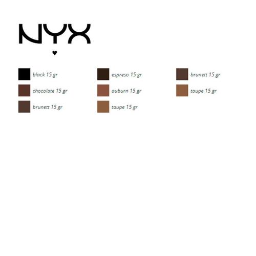 Make-up til Øjenbryn Fill & Fluff NYX (15 g) auburn 15 gr