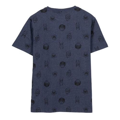 Kortærmet T-shirt til Mænd Marvel Mørkeblå Voksne XL
