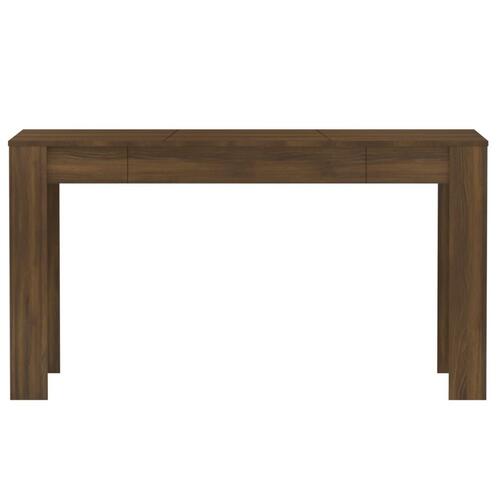 Spisebord 140x74,5x76 cm konstrueret træ brun egetræ