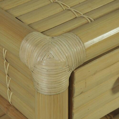 Sengebord 45x45x40 cm bambus naturfarvet
